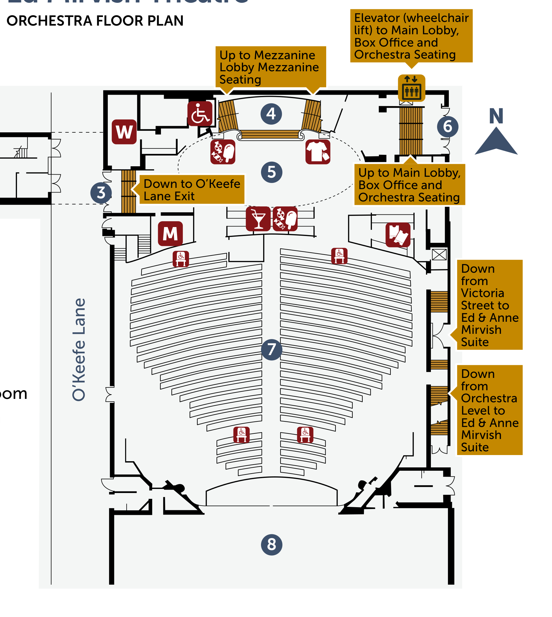 CAA Ed Mirvish Theatre · Orchestra floor — Uploaded plan